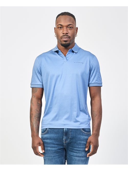 Polo Richmond X en coton avec logo brodé RICHMOND X | UMP25333POBLUE